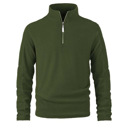 Men's Polar Fleece Sweatshirt | Retro Casual Style | Half Zip | Solid Color | Long Sleeve | Warm & Breathable | Ideal for Autumn & Winter | Versatile for Travel & Outdoor Activities | Fashionable Activewear