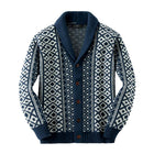 Men's Cardigan | Vintage Jacquard Shawl Collar | Single Breasted Knit | Elegant Outerwear | Cozy Layer | Classic Style