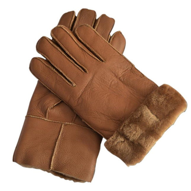 Men's Sheepskin Wool Gloves | Warm Winter Casual Wear | Plain Pattern | Paint Surface Finish | Clothing Accessories