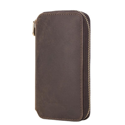 Men's Vintage Cowhide Leather Watch Organizer | Handmade Travel Storage Bag | Luxury Watch Case | Padded Compartments | Secure Closure | Antique Style | Compact Portable Design | Ideal Gift for Watch Collectors