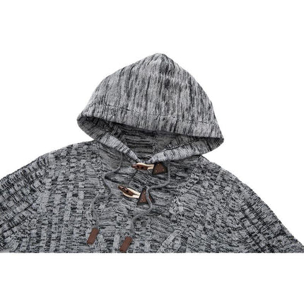 Men's Slim Fit Knit Hoodie | Long Sleeve | Hooded with Drawstring | Lightweight Fabric | Casual & Athleisure Wear | Ribbed Cuffs | Tailored Silhouette | Versatile Layering Piece