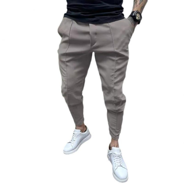Men's Casual Pants | Solid Color | Drawstring Waist | Soft Breathable Fabric | Relaxed Fit | Versatile Style | Side & Back Pockets | Comfortable & Stylish | All-Season Wear