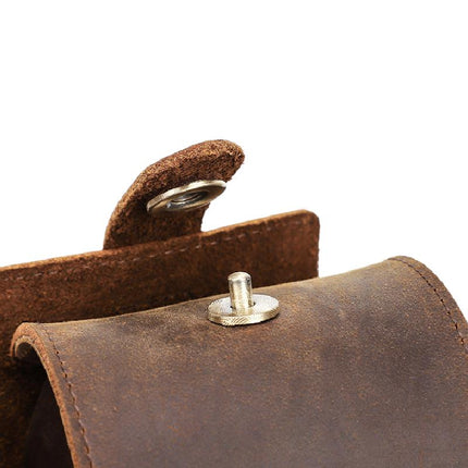 Men's Portable Watch Storage Bag | Classic Vintage Cowhide Leather | Secure Watch Compartments | Travel-Friendly Design | Soft Anti-Scratch Interior | Durable Zipper Closure | Perfect for Collectors & Travelers