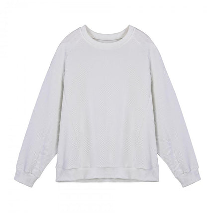 Men's Long Sleeve T-shirt | Solid Color | Textured Cotton Blend | Round Neck | Relaxed Fit | Sizes M to 3XL | Comfortable Everyday Wear | Classic Style | Casual Wardrobe Essential