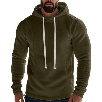 Men's Polar Fleece Hoodie | Long Sleeve Pullover | Casual Outdoor Wear | Soft Warm Fabric | Adjustable Hood | Kangaroo Pocket | Breathable & Quick-Drying | Relaxed Fit | Elastic Cuffs | Durability | Versatile Style