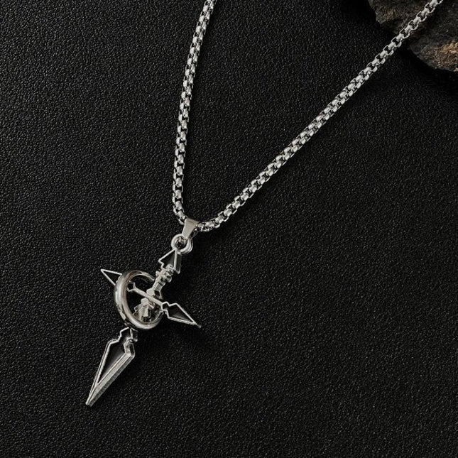 Retro Cross Pendant Necklace | Vintage-Inspired Jewelry | Stylish Casual Accessory | Unisex Fashion Statement | Unique Design for Versatile Wear