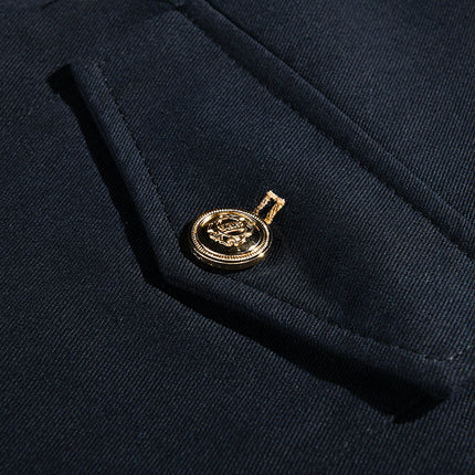 Men's Vintage Lapel Button Jacket | Casual Solid Coat | Long Sleeves | Polyester Cotton Blend | Versatile Outerwear | Lightweight | Retro Style for All Seasons | Sizes S-3XL | Classic Sophistication
